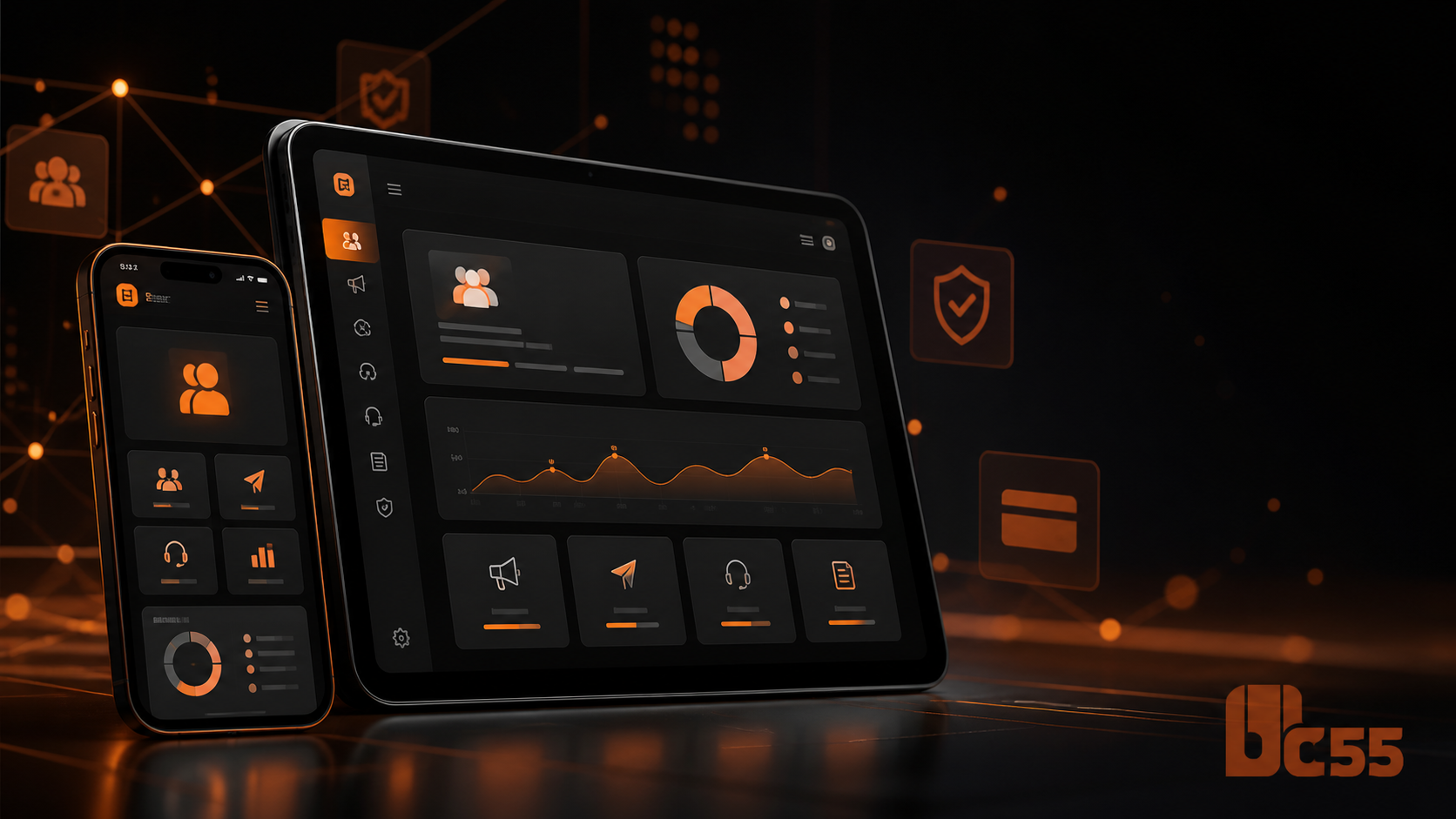 BC55 mobile partner platform tools and dashboard